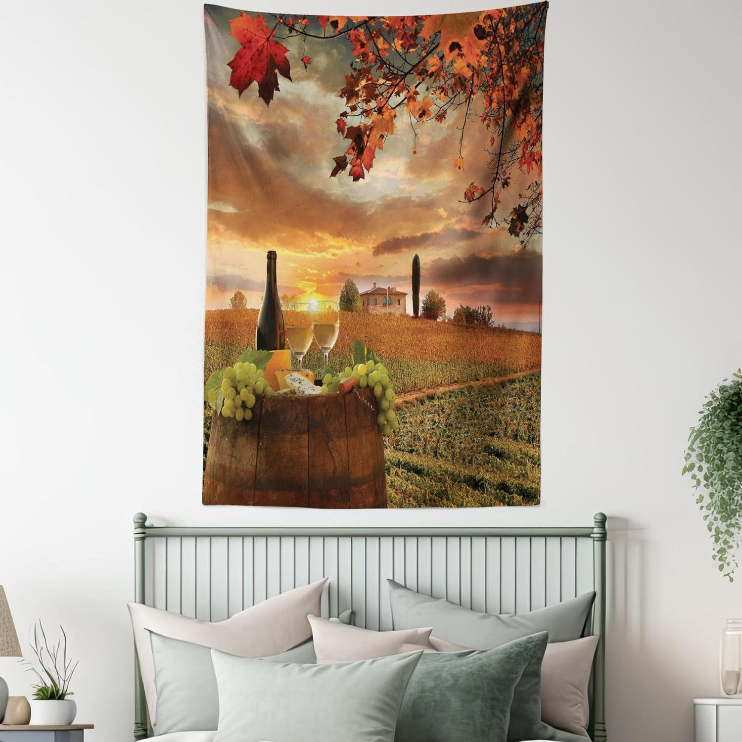 imageAmbesonne NYC Tapestry Pinkish Blossoms in the Central Park Landscape with Cherry Trees Forest in Spring Season Picture Print Wall Hanging for Bedroom Living Room Dorm Decor 40 X 60 Magenta GreyApple Green