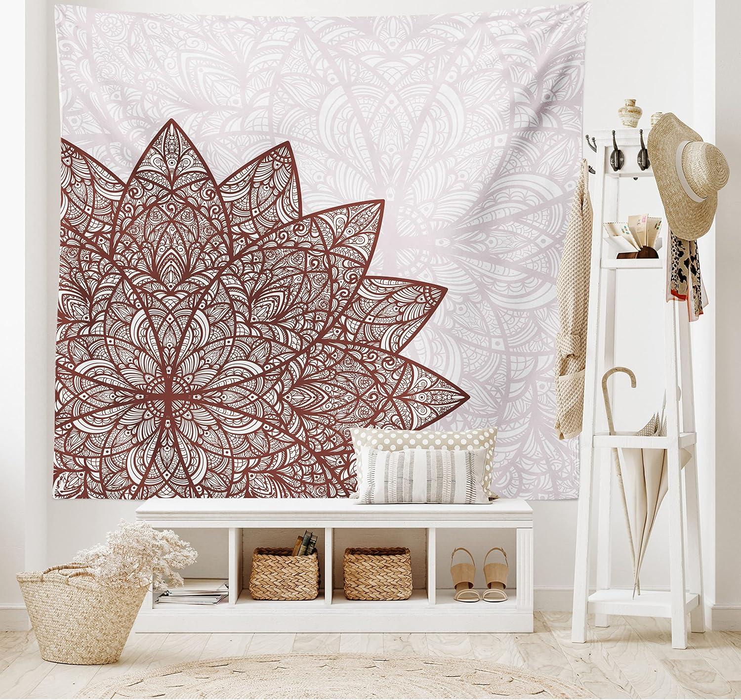 imageAmbesonne NYC Tapestry Pinkish Blossoms in the Central Park Landscape with Cherry Trees Forest in Spring Season Picture Print Wall Hanging for Bedroom Living Room Dorm Decor 40 X 60 Magenta GreyBurgundy and Pearl