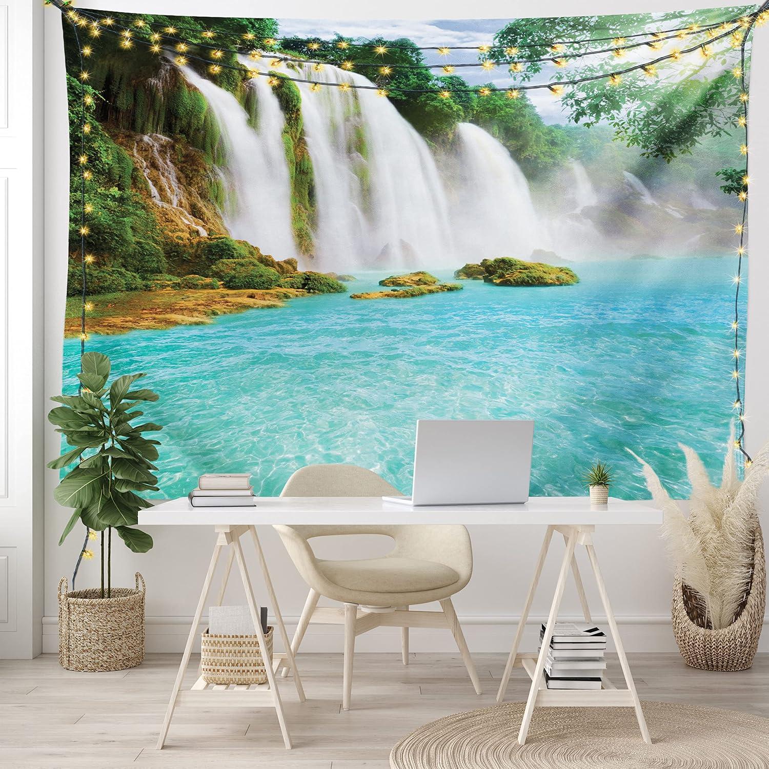 imageAmbesonne NYC Tapestry Pinkish Blossoms in the Central Park Landscape with Cherry Trees Forest in Spring Season Picture Print Wall Hanging for Bedroom Living Room Dorm Decor 40 X 60 Magenta GreyTurquoise White
