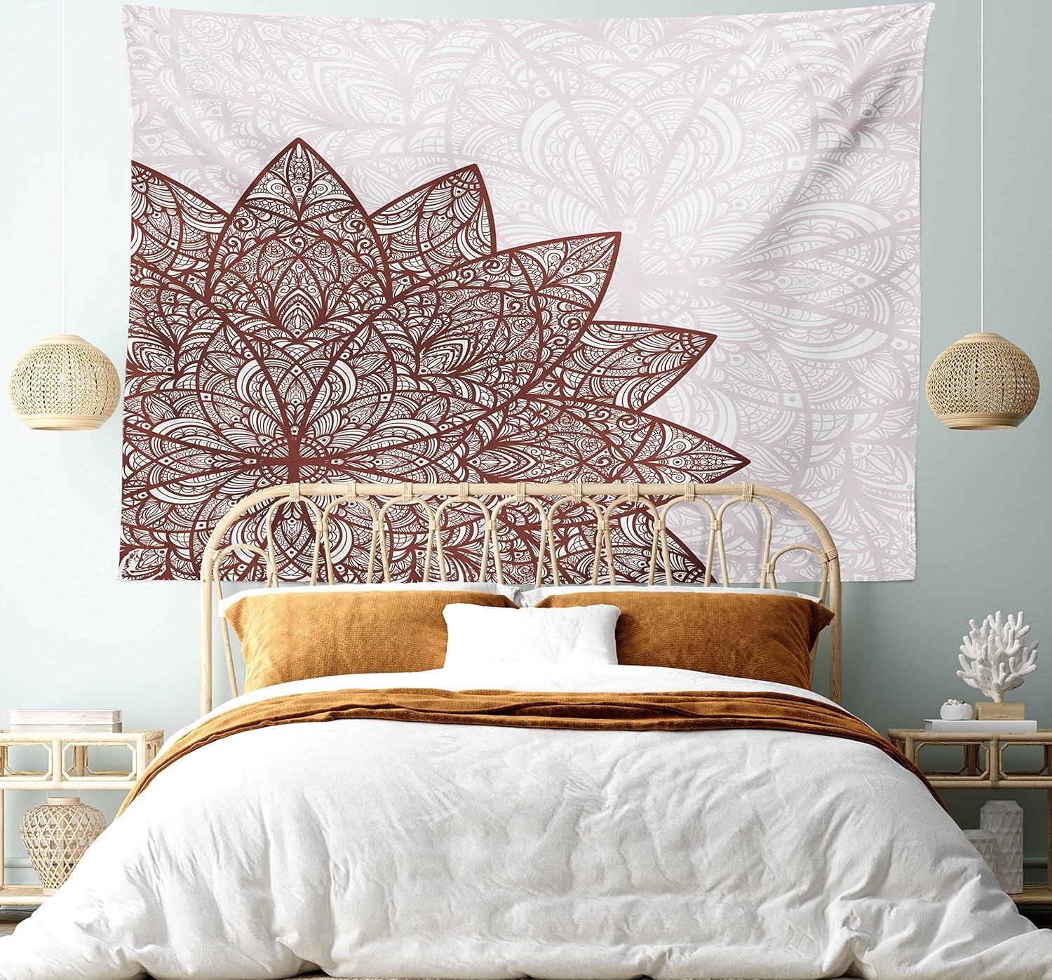 imageAmbesonne NYC Tapestry Pinkish Blossoms in the Central Park Landscape with Cherry Trees Forest in Spring Season Picture Print Wall Hanging for Bedroom Living Room Dorm Decor 40 X 60 Magenta GreyBurgundy and Pearl
