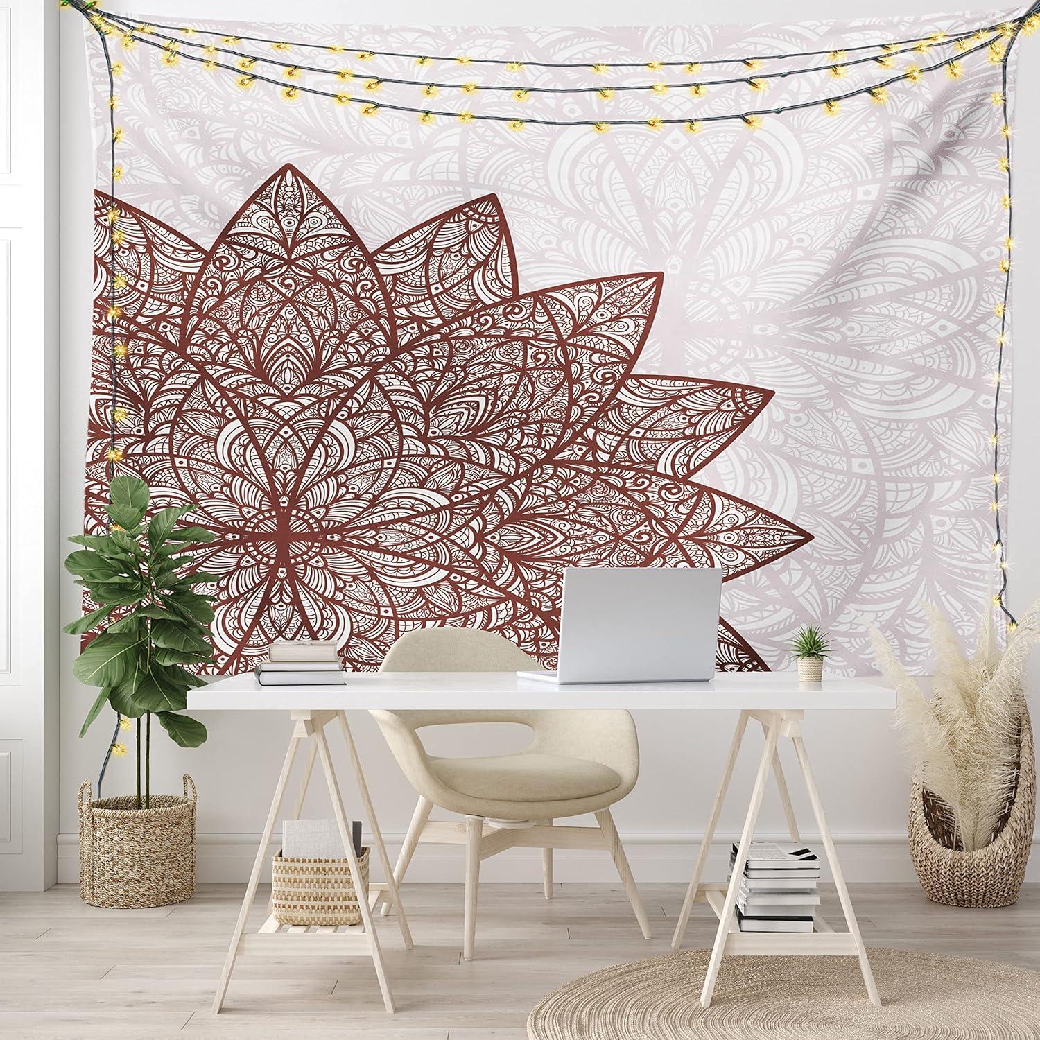 imageAmbesonne NYC Tapestry Pinkish Blossoms in the Central Park Landscape with Cherry Trees Forest in Spring Season Picture Print Wall Hanging for Bedroom Living Room Dorm Decor 40 X 60 Magenta GreyBurgundy and Pearl