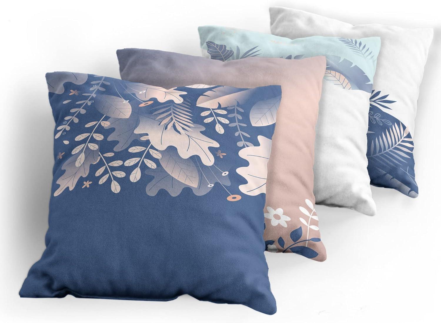 imageAmbesonne Teal Decorative Throw Pillow Case Pack of 4 Abstract Vortex Design with Fireworks Celebration Monochrome Artwork Cushion Cover for Couch Living Room Car 24 Turquoise TealSea Blue Peach and Mauve