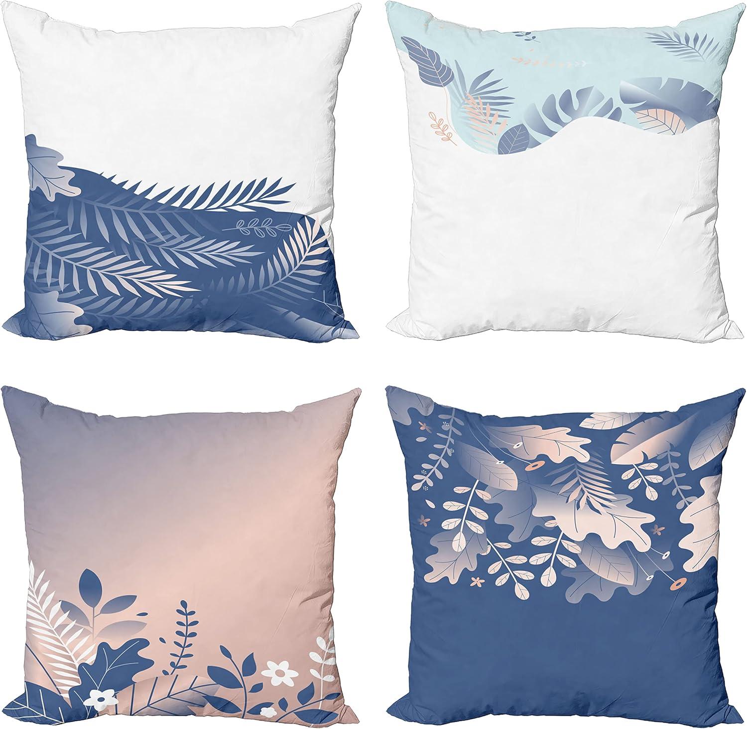imageAmbesonne Teal Decorative Throw Pillow Case Pack of 4 Abstract Vortex Design with Fireworks Celebration Monochrome Artwork Cushion Cover for Couch Living Room Car 24 Turquoise TealSea Blue Peach and Mauve