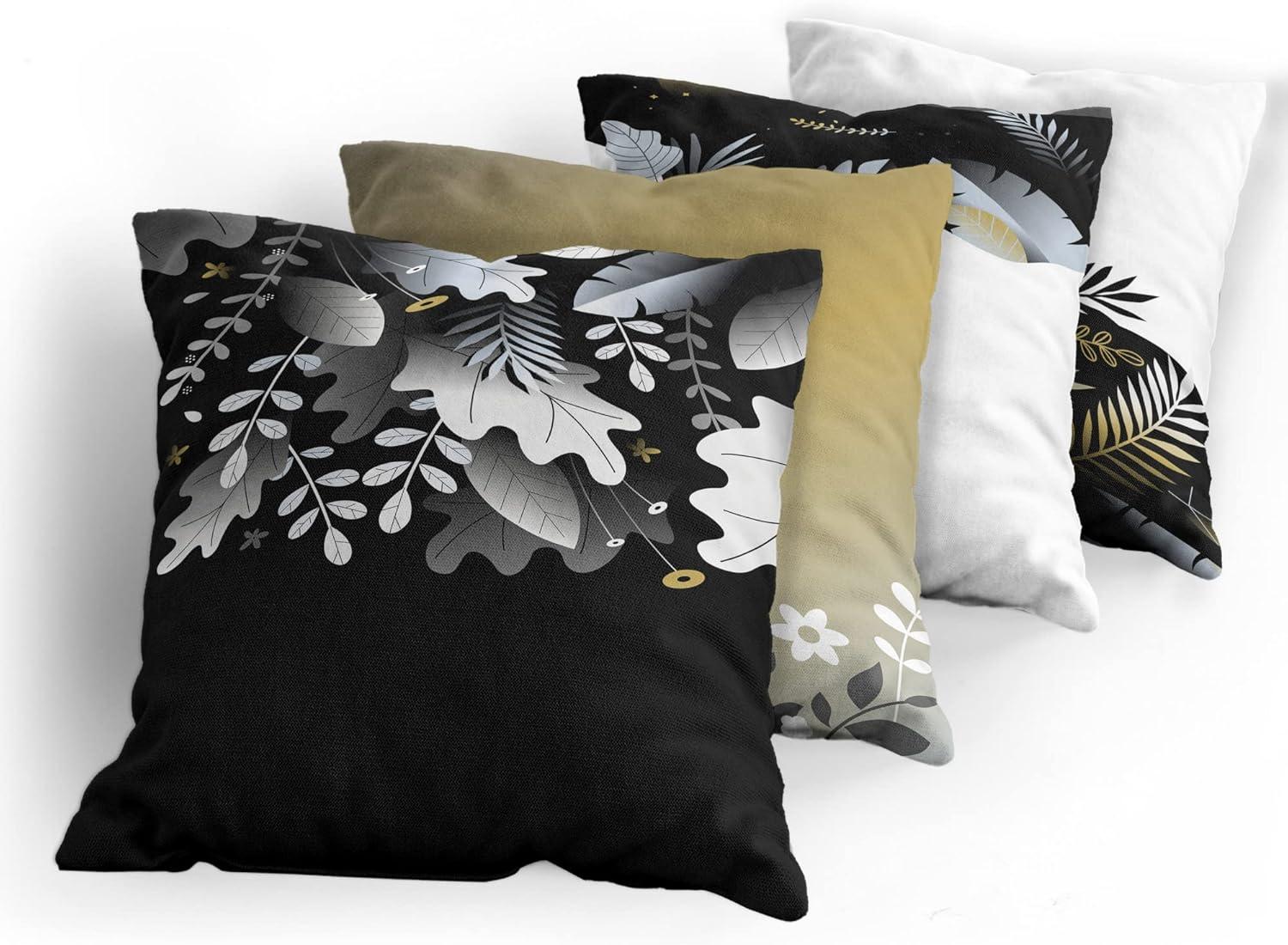 imageAmbesonne Teal Decorative Throw Pillow Case Pack of 4 Abstract Vortex Design with Fireworks Celebration Monochrome Artwork Cushion Cover for Couch Living Room Car 24 Turquoise TealCharcoal Grey and Mustard