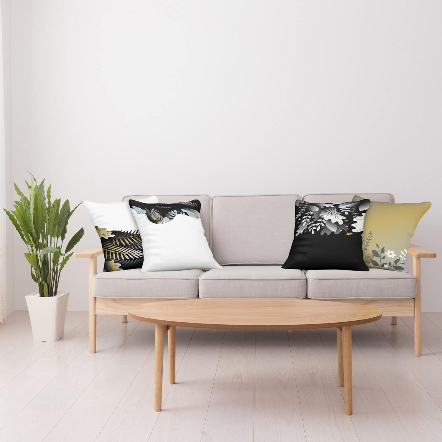 imageAmbesonne Teal Decorative Throw Pillow Case Pack of 4 Abstract Vortex Design with Fireworks Celebration Monochrome Artwork Cushion Cover for Couch Living Room Car 24 Turquoise TealCharcoal Grey and Mustard
