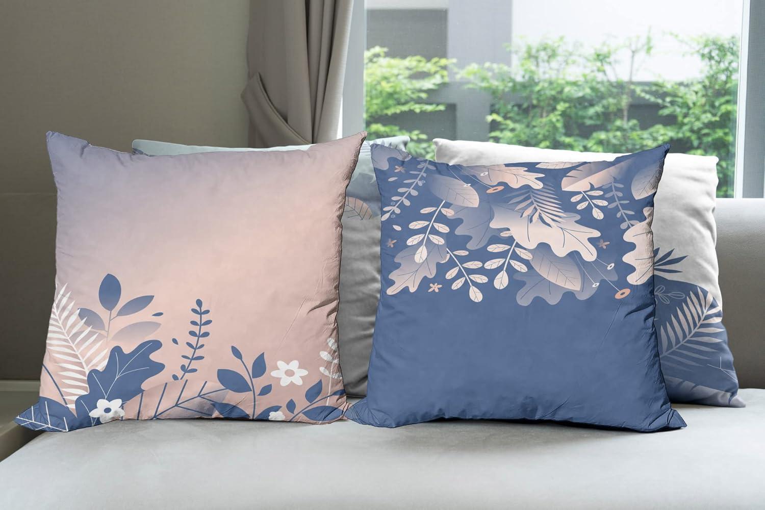 imageAmbesonne Teal Decorative Throw Pillow Case Pack of 4 Abstract Vortex Design with Fireworks Celebration Monochrome Artwork Cushion Cover for Couch Living Room Car 24 Turquoise TealSea Blue Peach and Mauve