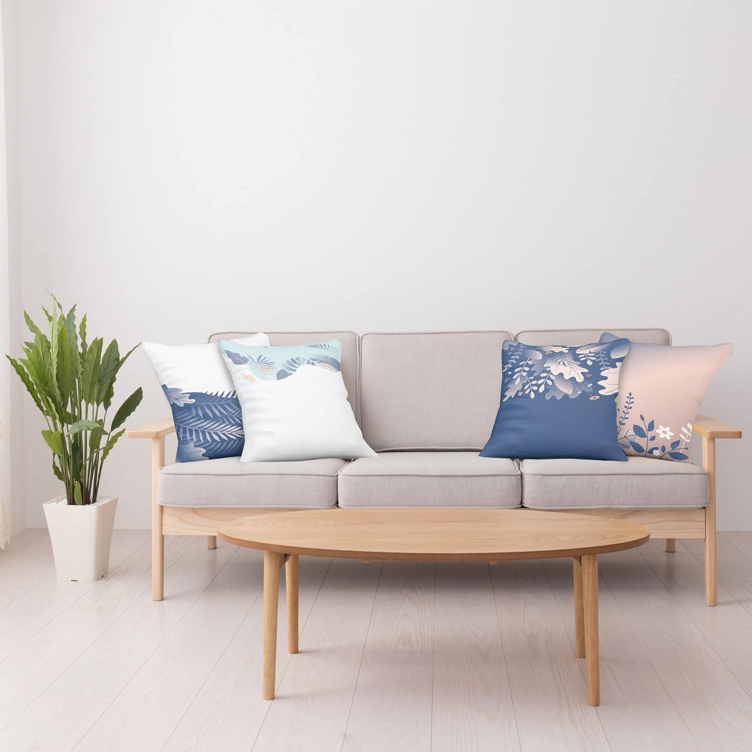 imageAmbesonne Teal Decorative Throw Pillow Case Pack of 4 Abstract Vortex Design with Fireworks Celebration Monochrome Artwork Cushion Cover for Couch Living Room Car 24 Turquoise TealSea Blue Peach and Mauve
