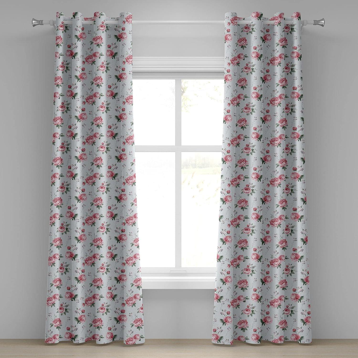 imageAmbesonne Teal Grommet Curtain Colorful Water Droplets Rain Themed Image Natural World in Abstract Manner Decorative 2Panel Window Drapes for Bedroom Living Room 50 x 63 Aqua Teal LavenderReseda Green Pink