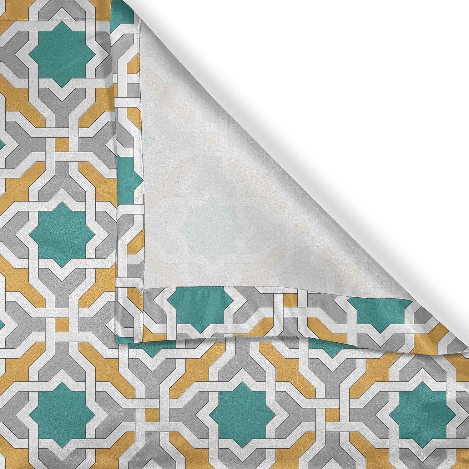 imageAmbesonne Teal Grommet Curtain Colorful Water Droplets Rain Themed Image Natural World in Abstract Manner Decorative 2Panel Window Drapes for Bedroom Living Room 50 x 63 Aqua Teal LavenderMustard Teal and Grey