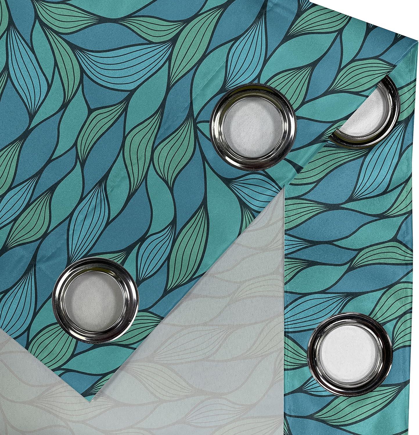 imageAmbesonne Teal Grommet Curtain Colorful Water Droplets Rain Themed Image Natural World in Abstract Manner Decorative 2Panel Window Drapes for Bedroom Living Room 50 x 63 Aqua Teal LavenderMint Green Blue