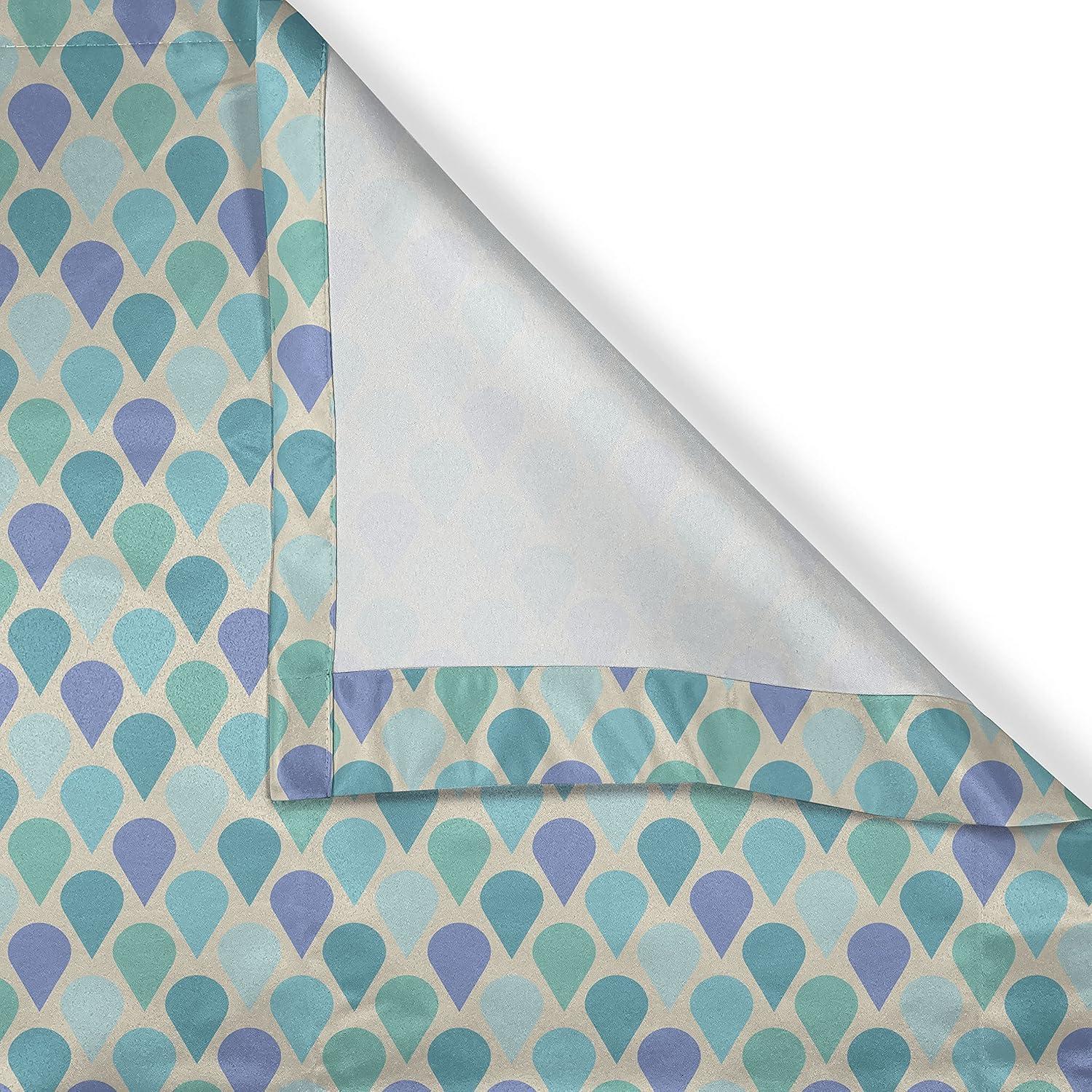 imageAmbesonne Teal Grommet Curtain Colorful Water Droplets Rain Themed Image Natural World in Abstract Manner Decorative 2Panel Window Drapes for Bedroom Living Room 50 x 63 Aqua Teal LavenderAqua Teal Lavender