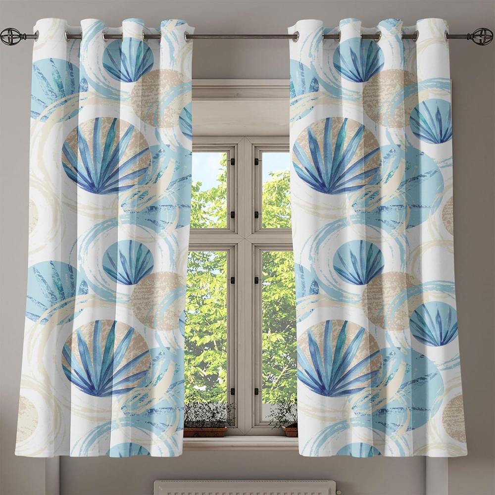 imageAmbesonne Floral Boho Grommet Curtain Simple Design Delicate Flower Silhouettes Neutral Colors Exotics Art Decorative 2Panel Window Drapes for Bedroom Living Room 50 x 108 Dark Indigo Pale BluePale Mustard and Sky Blue
