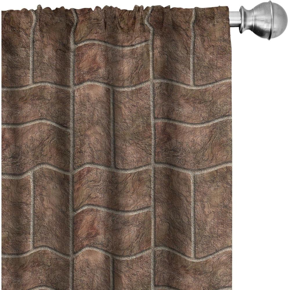 imageAmbesonne Gothic Curtains Vintage Baroque Floral Skulls with Garden Flowers Flourishing Leaves Window Treatments 2 Panel Set for Living Room Bedroom Pair of 28 x 95 Charcoal Grey and Dark TanEcru Brown and Cocoa