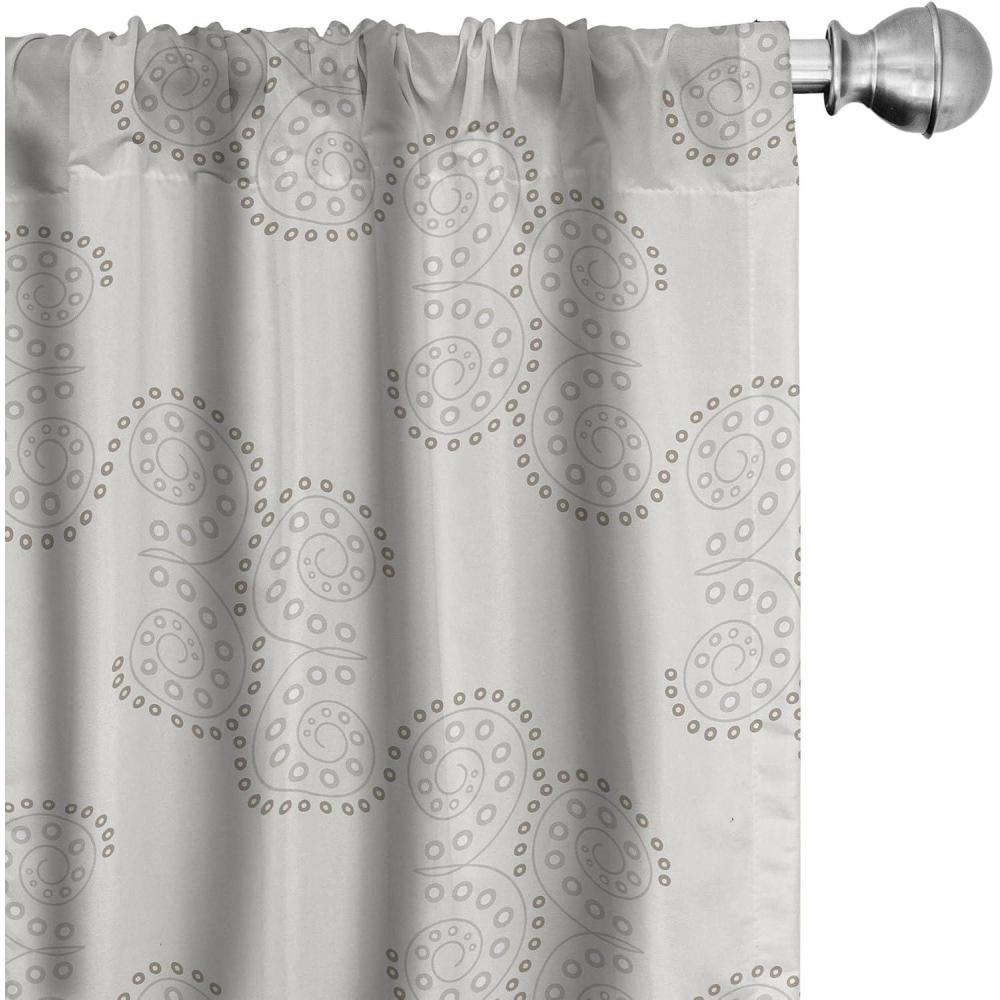 imageAmbesonne Gothic Curtains Vintage Baroque Floral Skulls with Garden Flowers Flourishing Leaves Window Treatments 2 Panel Set for Living Room Bedroom Pair of 28 x 95 Charcoal Grey and Dark TanCoconut Cocoa and Pale Grey