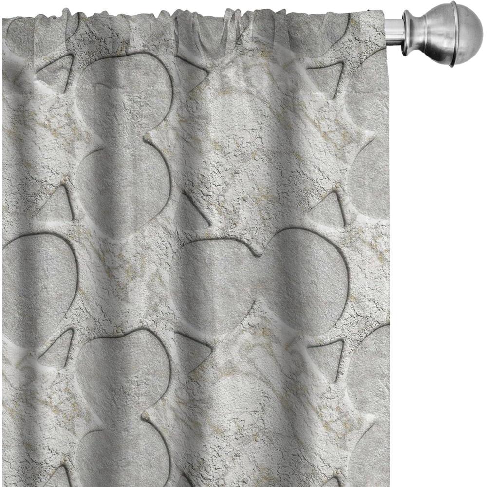 imageAmbesonne Gothic Curtains Vintage Baroque Floral Skulls with Garden Flowers Flourishing Leaves Window Treatments 2 Panel Set for Living Room Bedroom Pair of  28 x 95 Charcoal Grey and Dark TanIvory Pale Grey Coconut