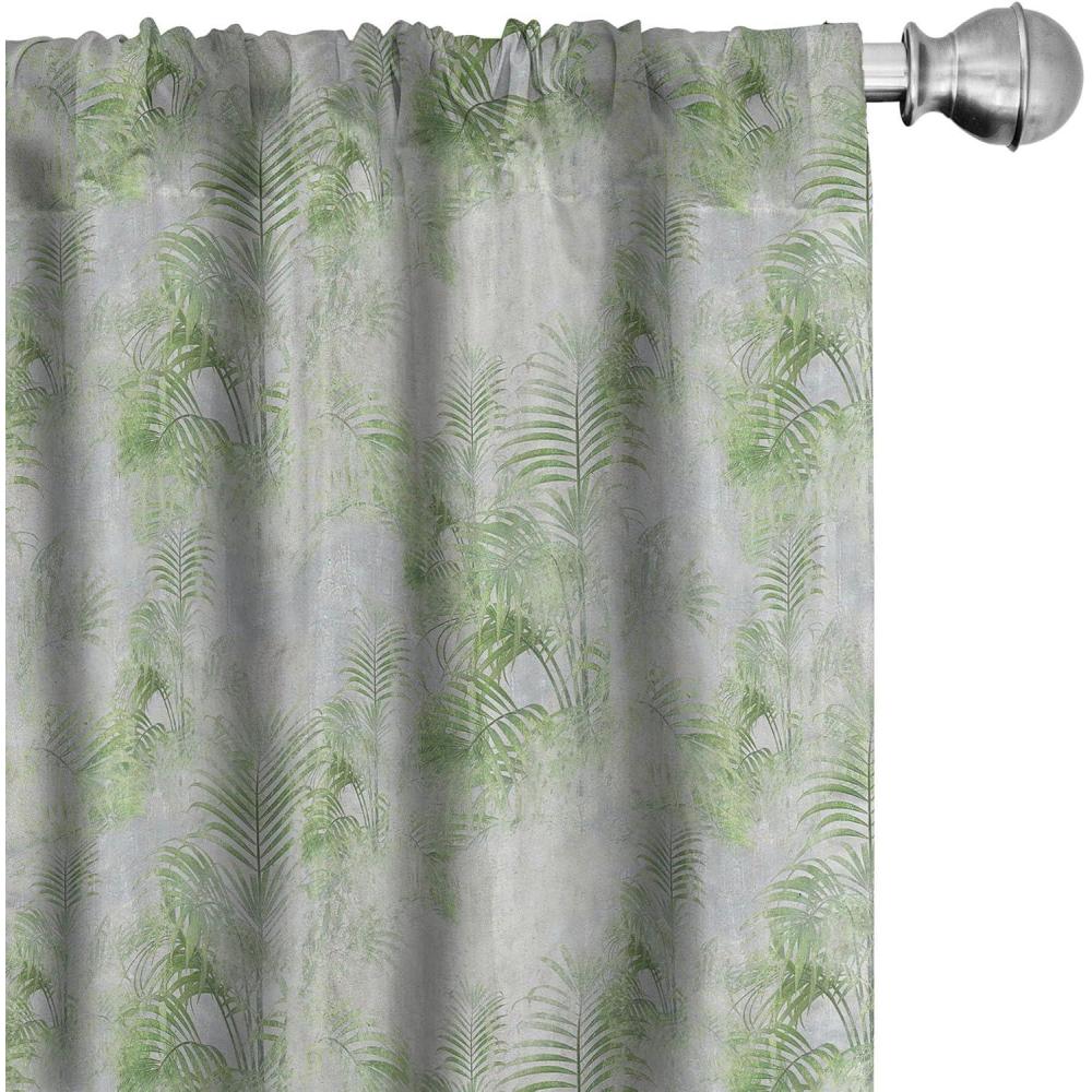 imageAmbesonne Gothic Curtains Vintage Baroque Floral Skulls with Garden Flowers Flourishing Leaves Window Treatments 2 Panel Set for Living Room Bedroom Pair of 28 x 95 Charcoal Grey and Dark TanPale Grey Lime Green