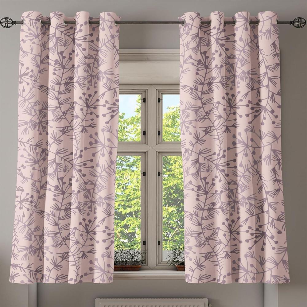 imageAmbesonne Hawaii Themed Grommet Curtain Tropical Leaves Pattern with Neutral Colors Boho Summer Print Decorative 2Panel Window Drapes for Bedroom Living Room 50 x 54 Pale Vermilion Seal BrownBlush Dried Rose