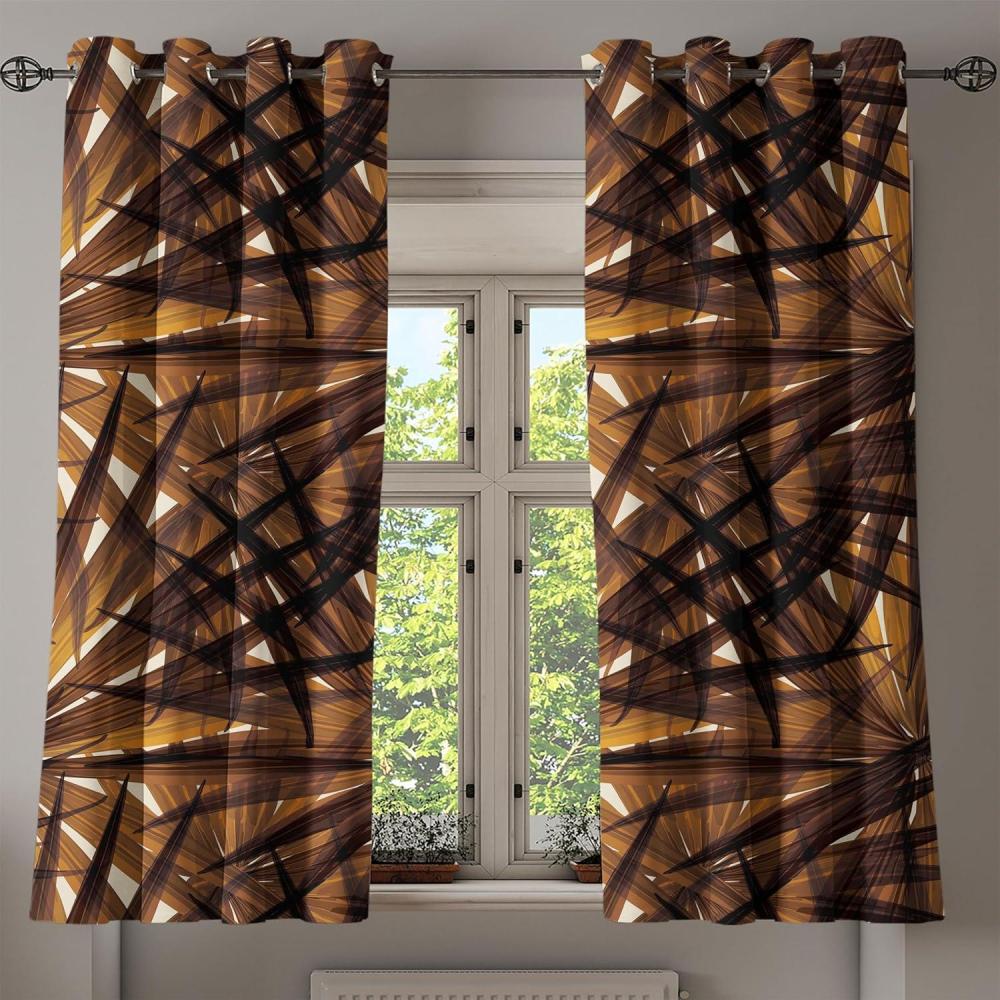 imageAmbesonne Hawaii Themed Grommet Curtain Tropical Leaves Pattern with Neutral Colors Boho Summer Print Decorative 2Panel Window Drapes for Bedroom Living Room 50 x 54 Pale Vermilion Seal BrownPale Vermilion Seal Brown