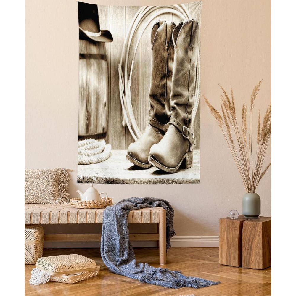 imageAmbesonne Hippie Tapestry Modern Goth Scene of Wingy Skeleton Moon and Roundy Flowers Boho Dreamy Fabric Wall Hanging Decor for Bedroom Living Room Dorm 28 X 23 Eggshell Shamrock GreenSepia and Beige