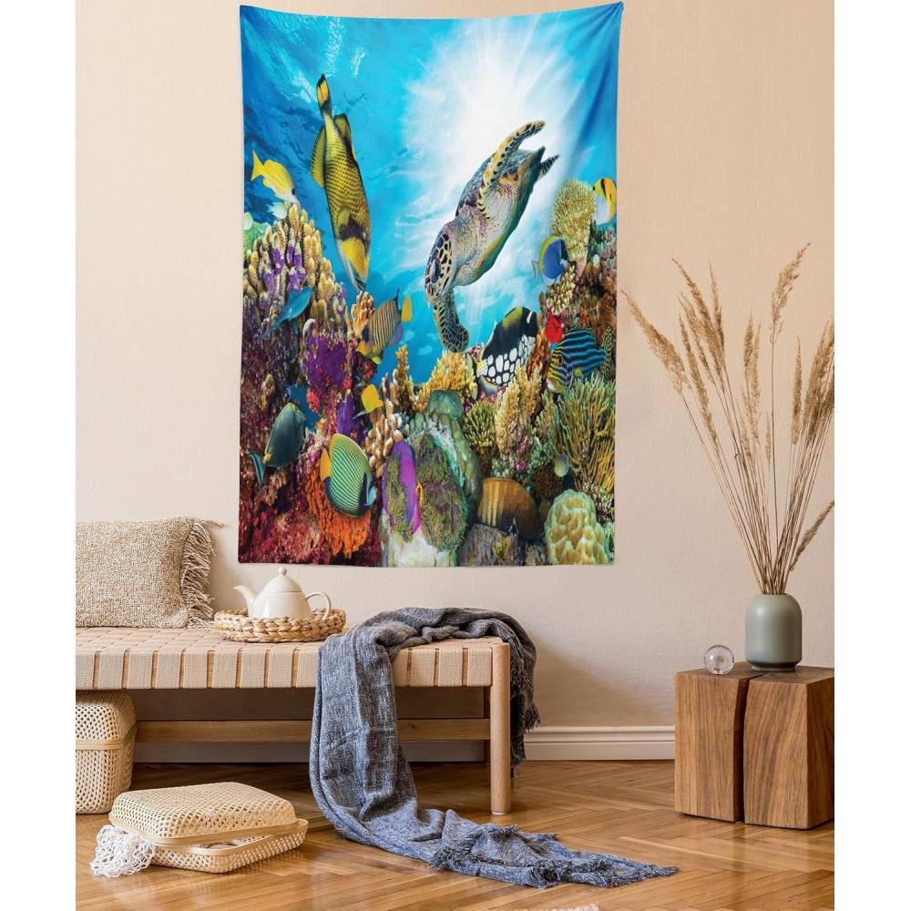 imageAmbesonne NYC Tapestry Pinkish Blossoms in the Central Park Landscape with Cherry Trees Forest in Spring Season Picture Print Wall Hanging for Bedroom Living Room Dorm Decor 40 X 60 Magenta GreySea Blue