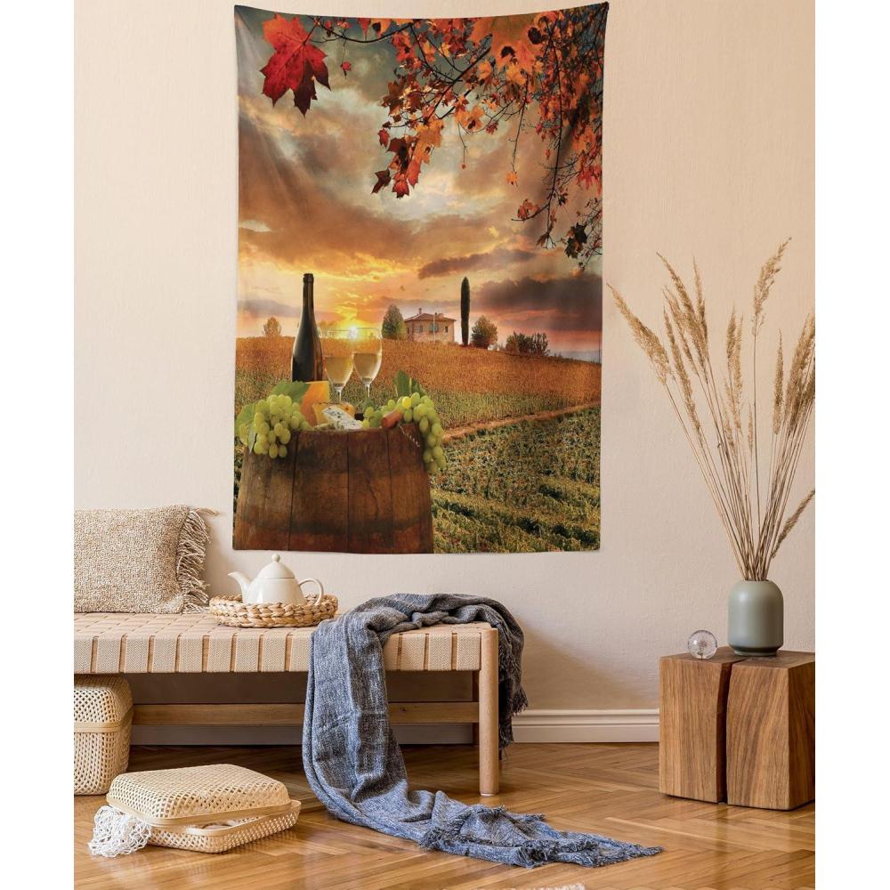 imageAmbesonne NYC Tapestry Pinkish Blossoms in the Central Park Landscape with Cherry Trees Forest in Spring Season Picture Print Wall Hanging for Bedroom Living Room Dorm Decor 40 X 60 Magenta GreyApple Green