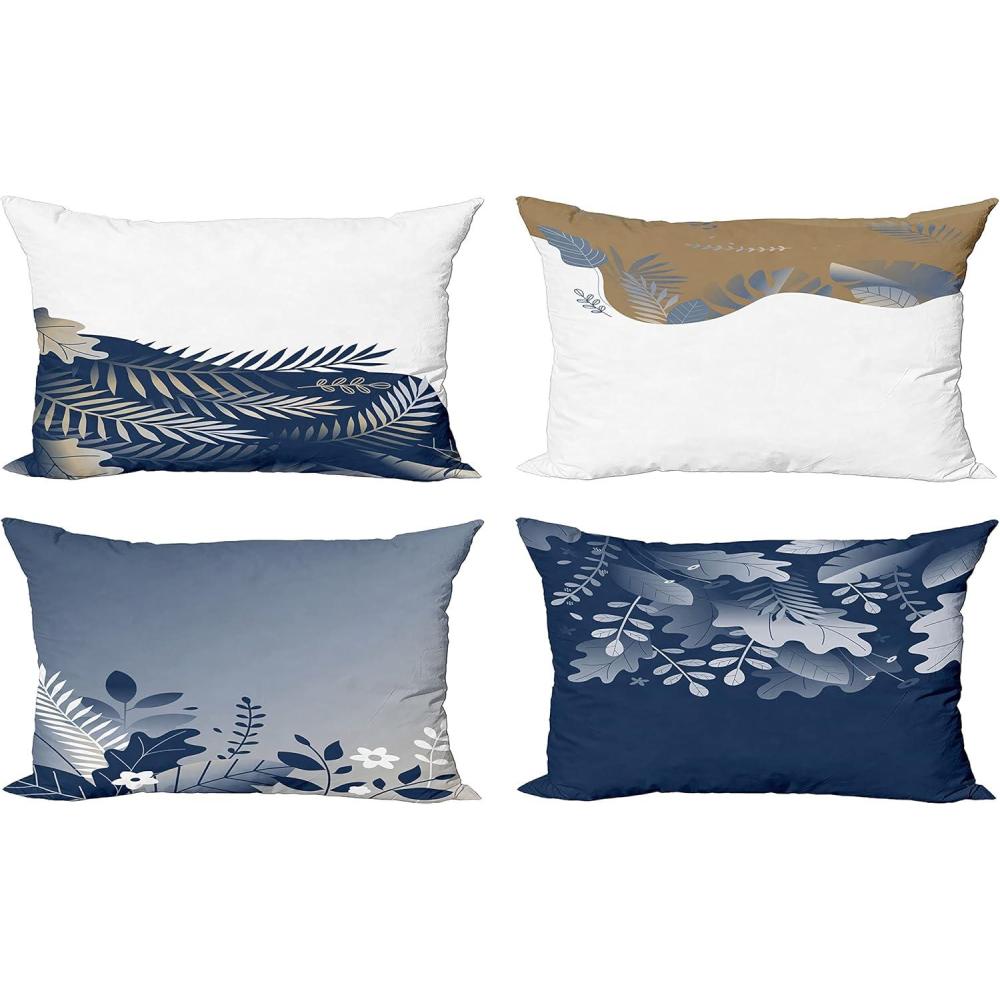 imageAmbesonne Teal Decorative Throw Pillow Case Pack of 4 Abstract Vortex Design with Fireworks Celebration Monochrome Artwork Cushion Cover for Couch Living Room Car 24 Turquoise TealSlate Blue and Pale Brown