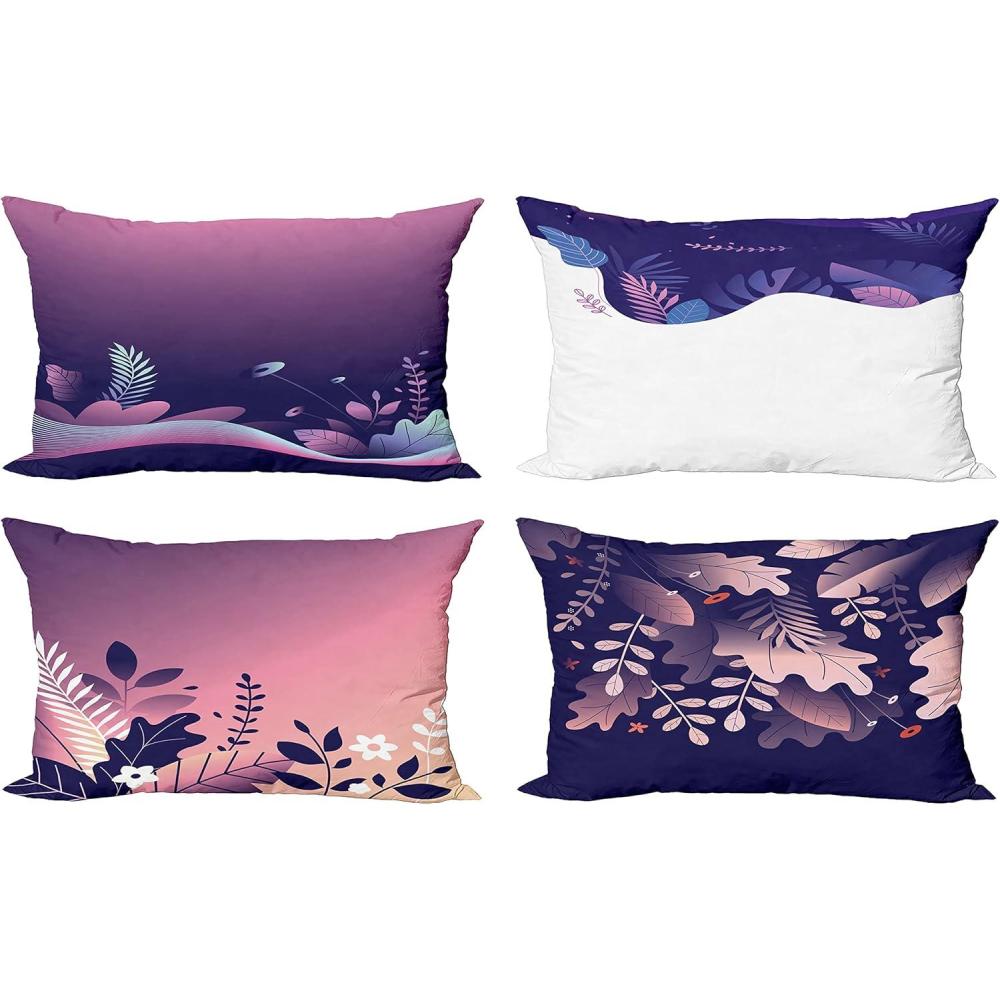 imageAmbesonne Teal Decorative Throw Pillow Case Pack of 4 Abstract Vortex Design with Fireworks Celebration Monochrome Artwork Cushion Cover for Couch Living Room Car 24 Turquoise TealViolet Rose Quartz