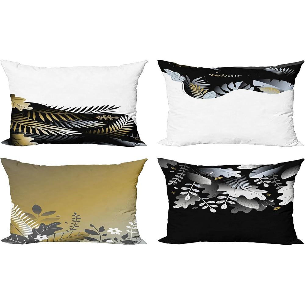 imageAmbesonne Teal Decorative Throw Pillow Case Pack of 4 Abstract Vortex Design with Fireworks Celebration Monochrome Artwork Cushion Cover for Couch Living Room Car 24 Turquoise TealCharcoal Grey and Mustard