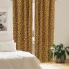 Ambesonne Abstract Curtains, Spiral Round Colorful Disc Shaped Geometric Forms Hippie Style Bubbles, Window Treatments 2 Panel Set for Living Room Bedroom, Pair of – 28″ x 95″, Yellow Brown