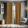 Ambesonne Abstract Curtains, Spiral Round Colorful Disc Shaped Geometric Forms Hippie Style Bubbles, Window Treatments 2 Panel Set for Living Room Bedroom, Pair of – 28″ x 95″, Yellow Brown