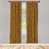 Ambesonne Abstract Curtains, Spiral Round Colorful Disc Shaped Geometric Forms Hippie Style Bubbles, Window Treatments 2 Panel Set for Living Room Bedroom, Pair of – 28″ x 95″, Yellow Brown