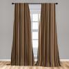 Ambesonne Abstract Curtains, Vertical Lines in Earthen Toned Color Stripes Various Shades Pattern, Window Treatments 2 Panel Set for Living Room Bedroom Decor, Pair of – 28″ x 63″, Caramel Chocolate
