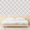 Ambesonne Beige Tan Peel & Stick Wallpaper for Home, Plaid Retro Style Checkered Rustic Gingham Pattern Repeated Design, Self-Adhesive Living Room Kitchen Accent, 13″ x 72″, Pale Eggshell Taupe Grey