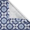 Ambesonne Blue Grommet Curtain, Traditional Portuguese Azulejo Tile Vintage Style Floral Mosaic Pattern, Decorative 2-Panel Window Drapes for Bedroom Living Room, 50″ x 84″, Pale Blue and Dark Blue