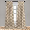 Ambesonne Exotic Branches Curtains, Simple Forest Leafy Silhouettes in Neutral Colors Boho Print, Window Treatments 2 Panel Set for Living Room Bedroom, Pair of – 28″ x 84″, Sea Green Dark Mustard(Warm Taupe Champagne)