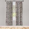 Ambesonne Exotic Branches Curtains, Simple Forest Leafy Silhouettes in Neutral Colors Boho Print, Window Treatments 2 Panel Set for Living Room Bedroom, Pair of – 28″ x 84″, Sea Green Dark Mustard(Pale Petrol Blue Burgundy)