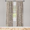 Ambesonne Exotic Branches Curtains, Simple Forest Leafy Silhouettes in Neutral Colors Boho Print, Window Treatments 2 Panel Set for Living Room Bedroom, Pair of – 28″ x 84″, Sea Green Dark Mustard(Cocoa Dark Taupe and White)