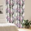 Ambesonne Exotic Branches Curtains, Simple Forest Leafy Silhouettes in Neutral Colors Boho Print, Window Treatments 2 Panel Set for Living Room Bedroom, Pair of – 28″ x 84″, Sea Green Dark Mustard(Peacock Green Off White)