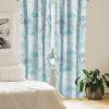 Ambesonne Exotic Branches Curtains, Simple Forest Leafy Silhouettes in Neutral Colors Boho Print, Window Treatments 2 Panel Set for Living Room Bedroom, Pair of – 28″ x 84″, Sea Green Dark Mustard(Dark Cadet Blue Off White)