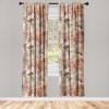 Ambesonne Exotic Branches Curtains, Simple Forest Leafy Silhouettes in Neutral Colors Boho Print, Window Treatments 2 Panel Set for Living Room Bedroom, Pair of – 28″ x 84″, Sea Green Dark Mustard(Rose Pale Green Pale Ruby)