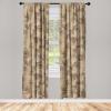 Ambesonne Exotic Branches Curtains, Simple Forest Leafy Silhouettes in Neutral Colors Boho Print, Window Treatments 2 Panel Set for Living Room Bedroom, Pair of – 28″ x 84″, Sea Green Dark Mustard(Slate Brown Dark Coral)