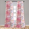 Ambesonne Exotic Branches Curtains, Simple Forest Leafy Silhouettes in Neutral Colors Boho Print, Window Treatments 2 Panel Set for Living Room Bedroom, Pair of – 28″ x 84″, Sea Green Dark Mustard(Pastel Pink Lavender Blue)