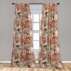 Ambesonne Exotic Branches Curtains, Simple Forest Leafy Silhouettes in Neutral Colors Boho Print, Window Treatments 2 Panel Set for Living Room Bedroom, Pair of – 28″ x 84″, Sea Green Dark Mustard(Rose Pale Green Pale Ruby)