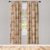 Ambesonne Exotic Branches Curtains, Simple Forest Leafy Silhouettes in Neutral Colors Boho Print, Window Treatments 2 Panel Set for Living Room Bedroom, Pair of – 28″ x 84″, Sea Green Dark Mustard(Dusk Ruby Pistachio Green)