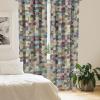 Ambesonne Exotic Branches Curtains, Simple Forest Leafy Silhouettes in Neutral Colors Boho Print, Window Treatments 2 Panel Set for Living Room Bedroom, Pair of – 28″ x 84″, Sea Green Dark Mustard(Avocado Green Purple Teal)