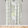 Ambesonne Exotic Branches Curtains, Simple Forest Leafy Silhouettes in Neutral Colors Boho Print, Window Treatments 2 Panel Set for Living Room Bedroom, Pair of – 28″ x 84″, Sea Green Dark Mustard(Dark Ceil Blue and Fern Green)