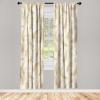 Ambesonne Exotic Branches Curtains, Simple Forest Leafy Silhouettes in Neutral Colors Boho Print, Window Treatments 2 Panel Set for Living Room Bedroom, Pair of – 28″ x 84″, Sea Green Dark Mustard(Pale Salmon Off White)