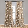 Ambesonne Exotic Branches Curtains, Simple Forest Leafy Silhouettes in Neutral Colors Boho Print, Window Treatments 2 Panel Set for Living Room Bedroom, Pair of – 28″ x 84″, Sea Green Dark Mustard(White Umber Pale Camel)