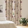 Ambesonne Exotic Branches Curtains, Simple Forest Leafy Silhouettes in Neutral Colors Boho Print, Window Treatments 2 Panel Set for Living Room Bedroom, Pair of – 28″ x 84″, Sea Green Dark Mustard(Pale Brown Dark Brown Tan)