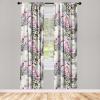 Ambesonne Exotic Branches Curtains, Simple Forest Leafy Silhouettes in Neutral Colors Boho Print, Window Treatments 2 Panel Set for Living Room Bedroom, Pair of – 28″ x 84″, Sea Green Dark Mustard(Peacock Green Off White)
